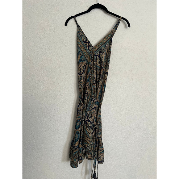 Baladev Dresses & Skirts - Women's Navy & Beige Paisley Backless Mini Dress S Viscose
